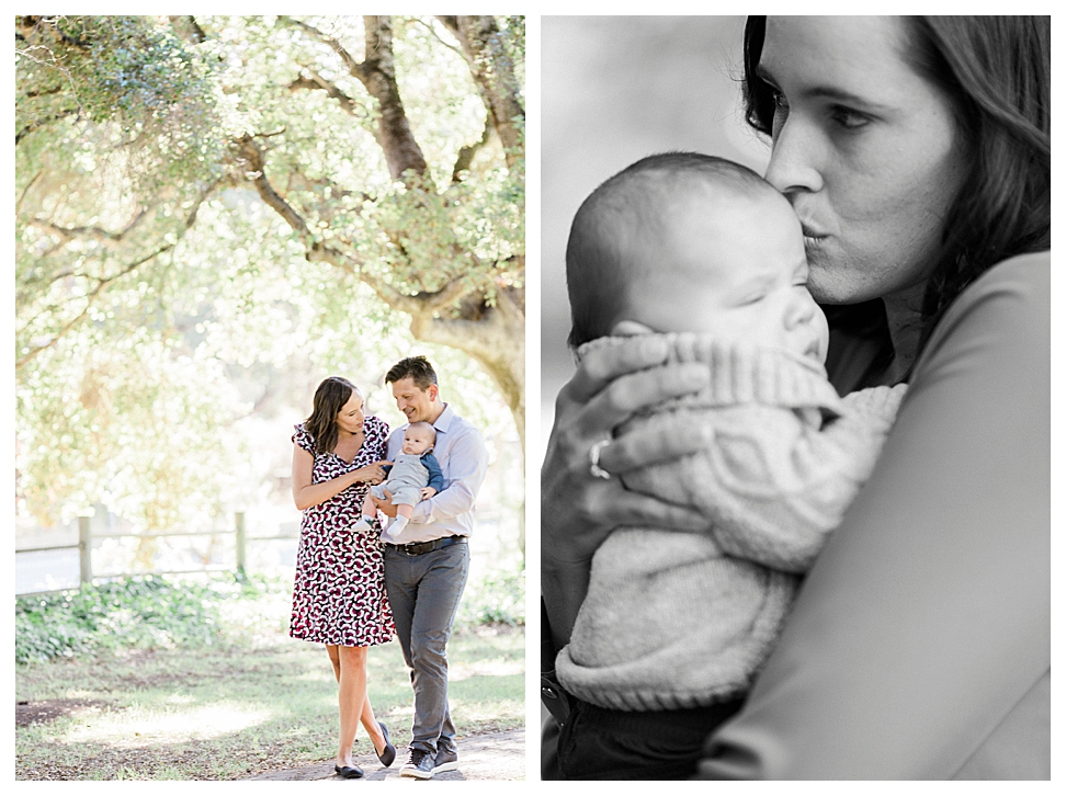 Portrait of family afternoon walk and Mother with baby | Tee Lambert Photography