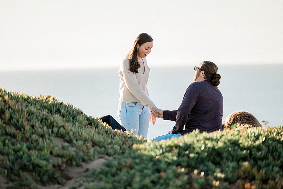 Monterey beach surprise proposal