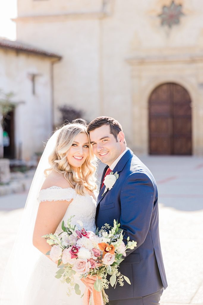 Carmel Mission Church wedding venue by Tee and Rebecca Photography