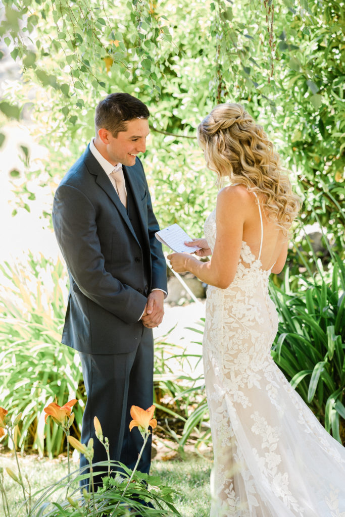 Private vows in the garden