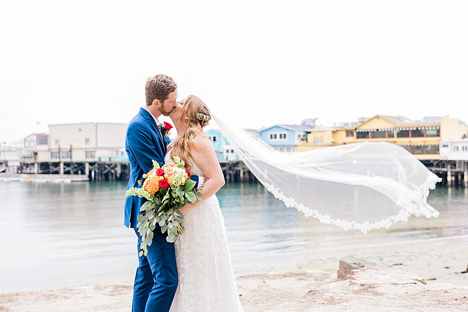 wedding photos at the Monterey Wharf