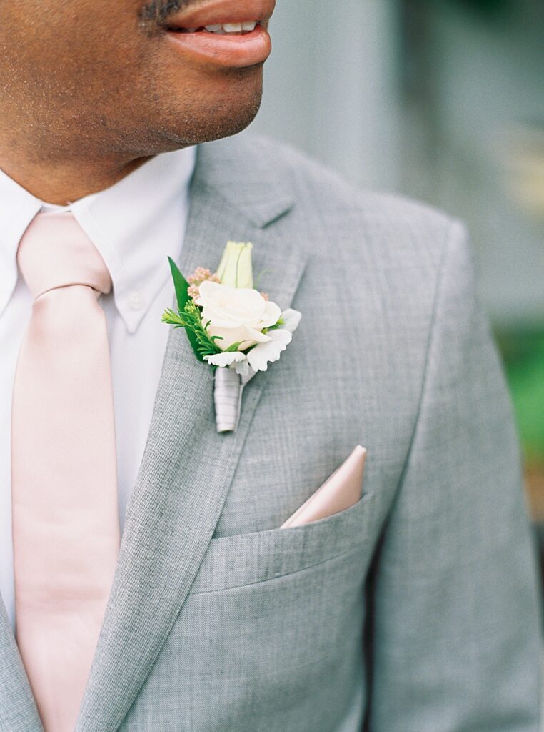 Perry House groom with boutonnaire