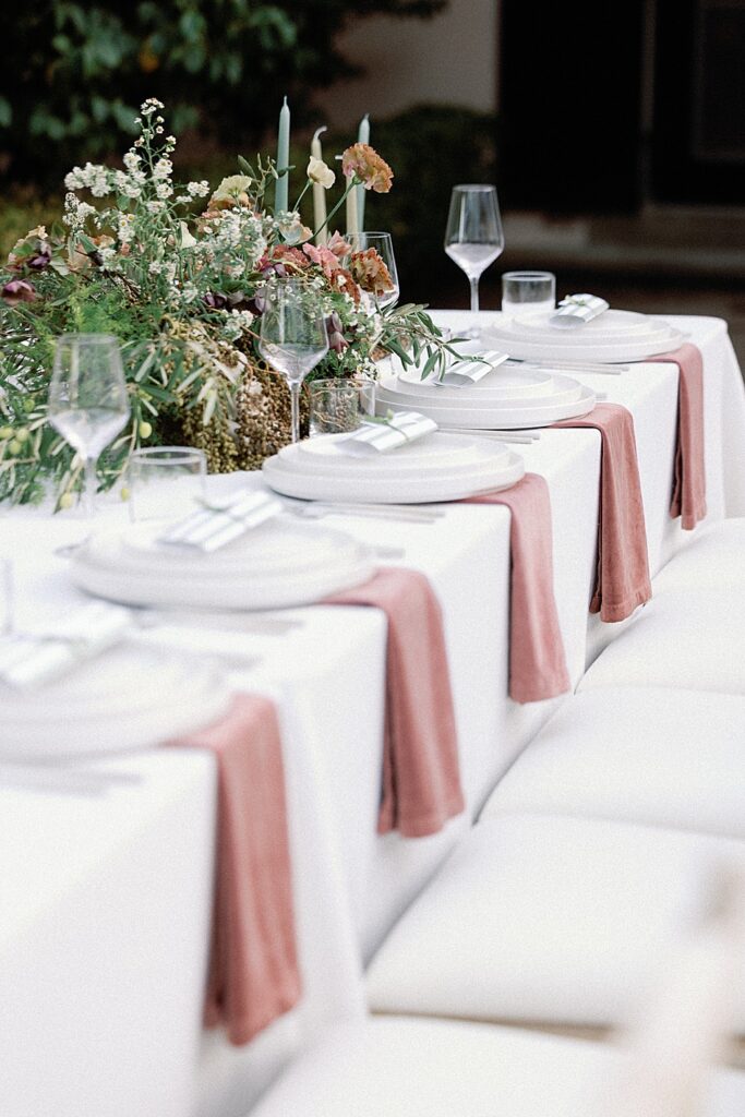 Wedding dinner table